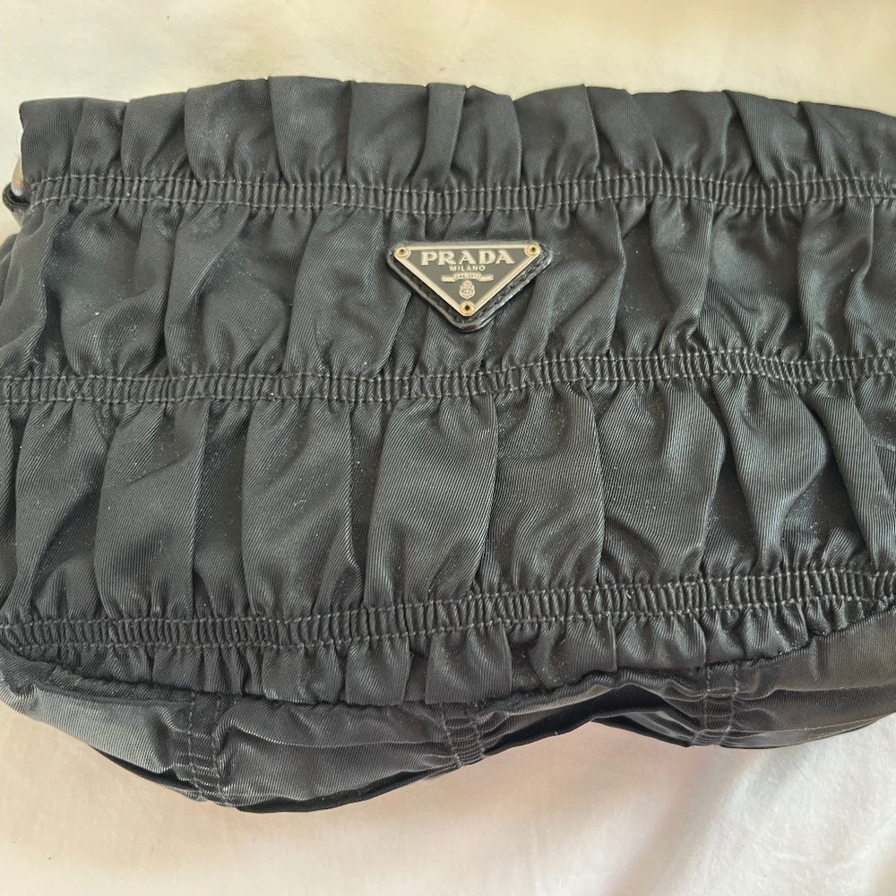 Prada Tessuto Gaufre Mini Bag - ruched- vintage and rare